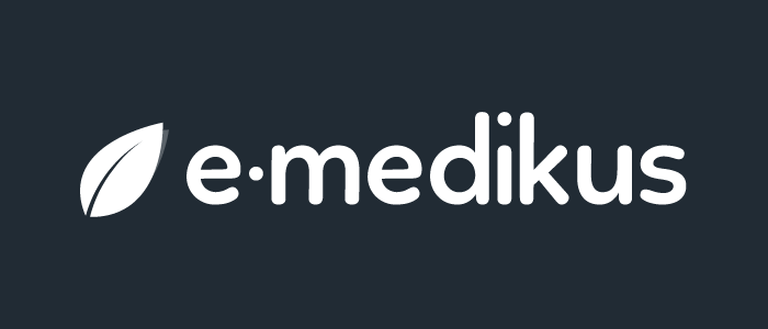 E-medikus logo negativ